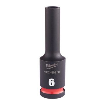Milwaukee 4932480280 6mm 3/8 Impact Socket Deep-1pc New