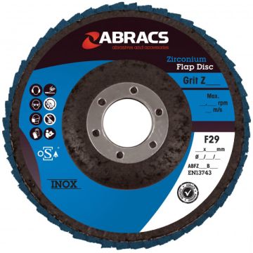 ABRACS Flap Disc Zirconium 115x22mm P60 PK 5 WAF116N