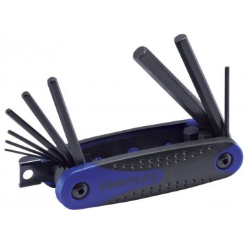 Carlyle 8 Pc Short Folding Hex Key Set Metric HKFMS9