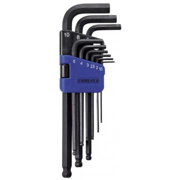 Carlyle 9 Pc Long Hex Ball Key Set Metric HKLBMS9