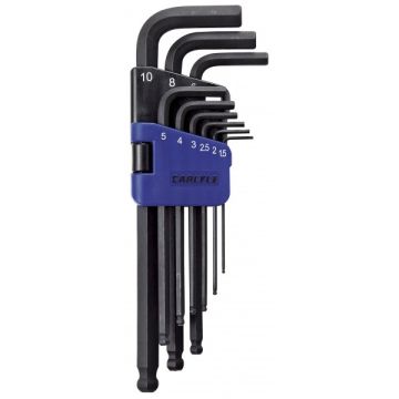 Carlyle 9 Pc Long Magnetic Hex Ball Key Set Metric HKLMMS9