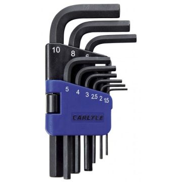 Carlyle 9 Pc Short Hex Key Set Metric HKSMS9