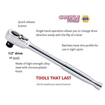 Carlyle 1/2dr Teardrop Ratchet Quickrelease R12QR