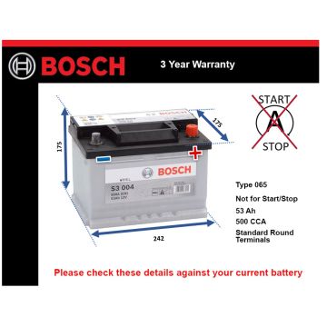 Bosch S3004 Car Battery