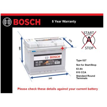 Bosch S5005 Car Battery