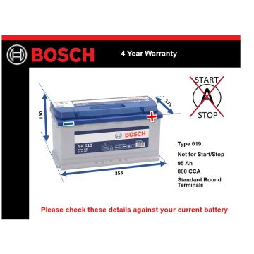 Bosch S4013 Car Battery