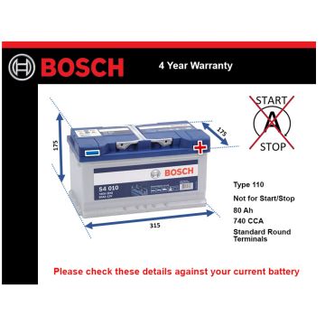 Bosch S4010 Car Battery