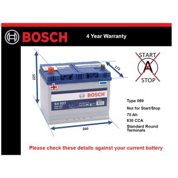 Bosch S4027 Car Battery
