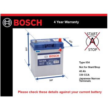 Bosch S4018 Car Battery