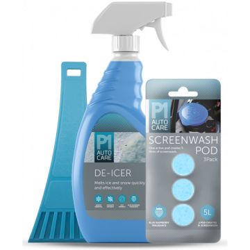 P1 Autocare PAFPSP1-121 Winter Kit De-Icer 3 Screenwash Ice Scraper