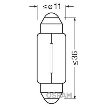 Osram 6461 12v 10w Sv8.5-8 Trade Pk