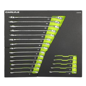 Carlyle CCW1219M 19pc 12pt Combi Wrench Set Metric