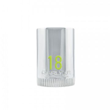 Carlyle CS38018M 3/8DR 18MM 6PT CHROME SOCKET