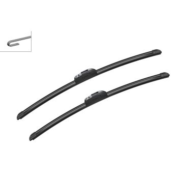 Bosch 3397007045 2x Wiper Blades (Pair) Flat / Aero type
