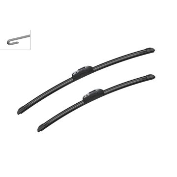 Bosch 3397007043 2x Wiper Blades (Pair) Flat / Aero type