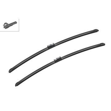 Bosch 3397007079 2x Wiper Blades (Pair) Flat / Aero type