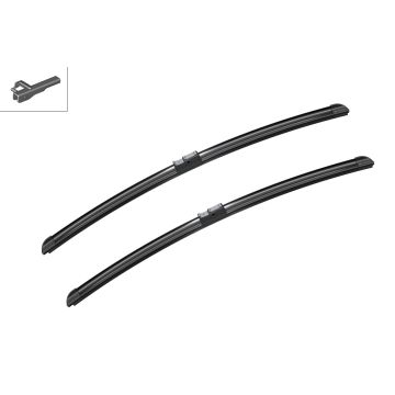 Bosch 3397009087 2x Wiper Blades (Pair) Flat / Aero type