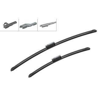 Bosch 3397007560 2x Wiper Blades (Pair) Flat / Aero type