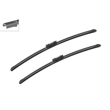 Bosch 3397118955 2x Wiper Blades (Pair) Flat / Aero type