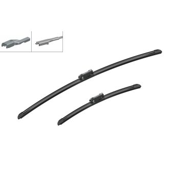 Bosch 3397007561 2x Wiper Blades (Pair) Flat / Aero type