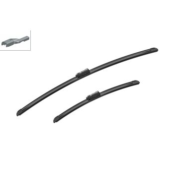 Bosch 3397014144 2x Wiper Blades (Pair) Flat / Aero type