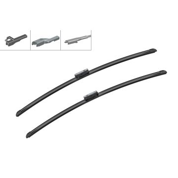 Bosch 3397014121 2x Wiper Blades (Pair) Flat / Aero type