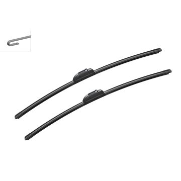 Bosch 3397009776 2x Wiper Blades (Pair) Flat / Aero type