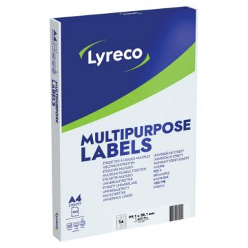 Lyreco 151397 Multi Purpose Labels 99x38mm X100