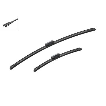 Bosch 3397014745 2x Wiper Blades (Pair) Flat / Aero type