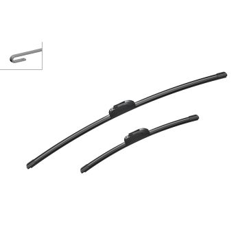Bosch 3397014892 2x Wiper Blades (Pair) Flat / Aero type