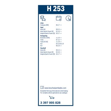 Bosch 3397005828 Rear Wiper Blade