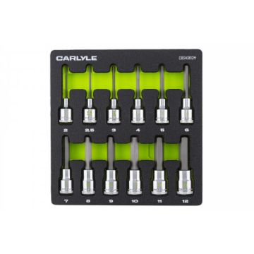 Carlyle CBSH3812M 12PC 3/8DR HEX METRIC SOCKET SET