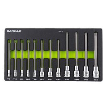 Carlyle CBSLT12 12 Pc Long Star Bit Socket Set