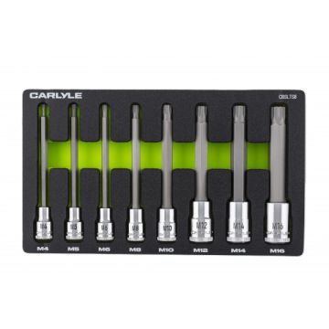 Carlyle CBSLTS8 8 PC LONG TRIPLE SQUARE BIT SET