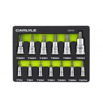 Carlyle CBSTH13 13 Pc Tamper Proof Bit Socket Set