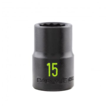Carlyle CIS12115M 1/2dr 15mm 12 Point Impact Socket