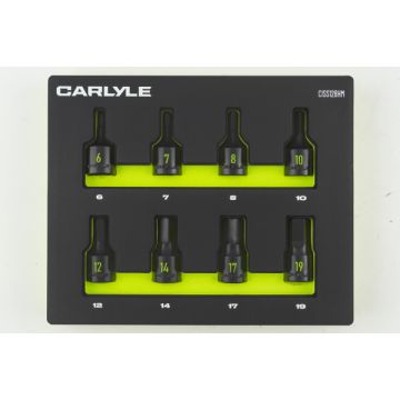 Carlyle CISS128HM 8PC 1/2DR HEX IMPACT SCKT 6 - 19MM