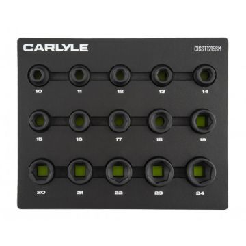 Carlyle CISST1215SM 15pc 1/2dr Shallow Imp Skt 10 T24mm