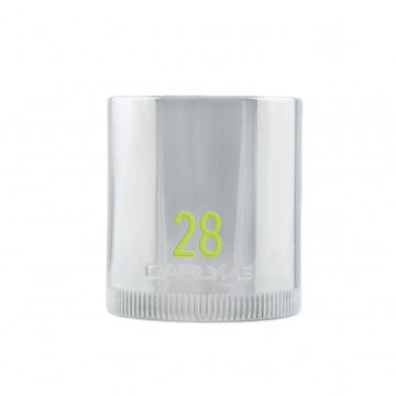 Carlyle CS12028M 1/2dr 28mm 6pt Chrome Socket