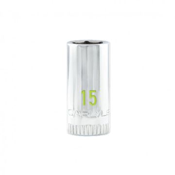 Carlyle CS14015M 1/4dr 6pt Chrome Socket 15mm