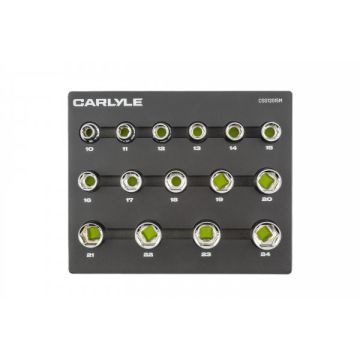 Carlyle CSS12015M 15PC 1/2DR 6PT SOCKET SET 10-24MM