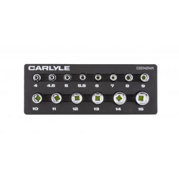 Carlyle CSS14014M 14pc 1/4dr 6pt Socket Set 4 To 15mm