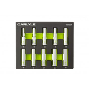 Carlyle CSSD12010M 10pc 1/2dr 6pt Deep Sckt Set 1-19mm