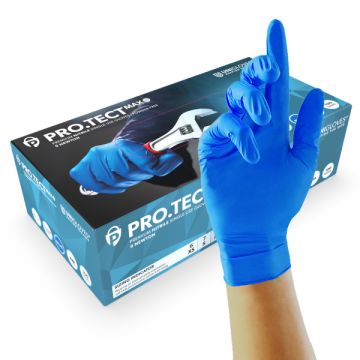Unicare GA0144 Blue Nitrile Protect 9n Gloves l