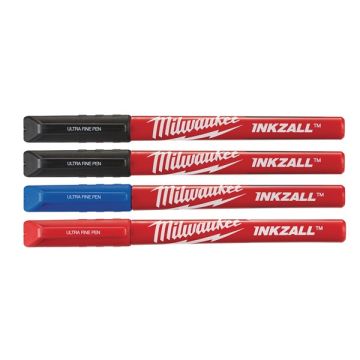 Milwaukee 48223165 INKZALL FINE TIP COLOUR PENS 4PC