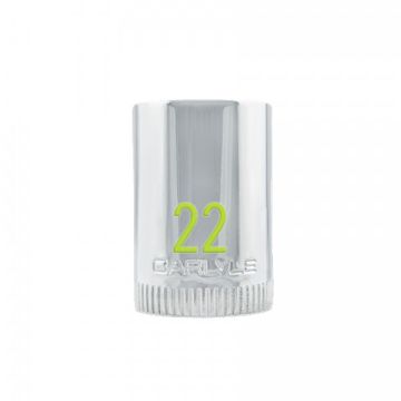 Carlyle CS38022M 3/8DR 22MM 6PT CHROME SOCKET