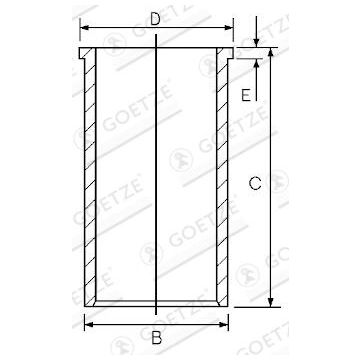 Goetze 14-025801-00 Cylinder Liner