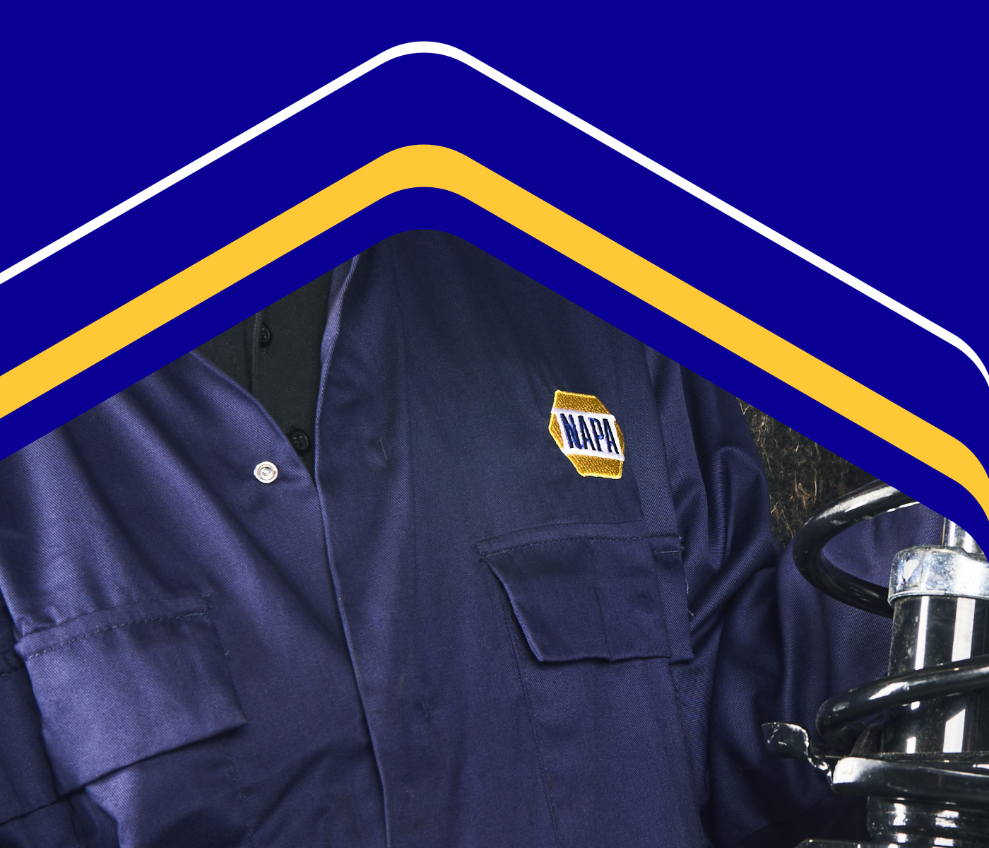 Mechanic in NAPA overalls